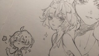 [คลิปวาดภาพ]มาดูสมุดวาดรูปตอนม.ต้นทั้ง 3 ปีกัน