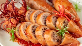 MỰC NHỒI THỊT sốt đặc biệt thơm nức cực ngon lại dễ làm | Special Spicy Squid