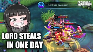 LORD STEALS IN JUST ONE DAY