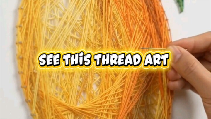 Mango Drawing with Colorful Threads | Satisfying Thread Art
