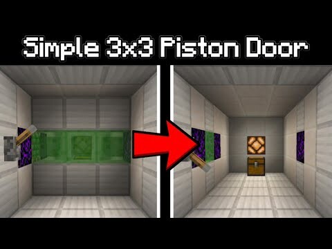 ✓Minecraft: How to Build a Simple 3x3 Piston Door #Shorts