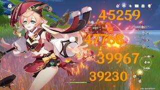 Yanfei C0 Pyro Charged Attack DPS Build World Level 8 - Genshin Impact 1.5