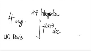 UC Davis: 4 ways exp integral ∫7^(2x+3) dx