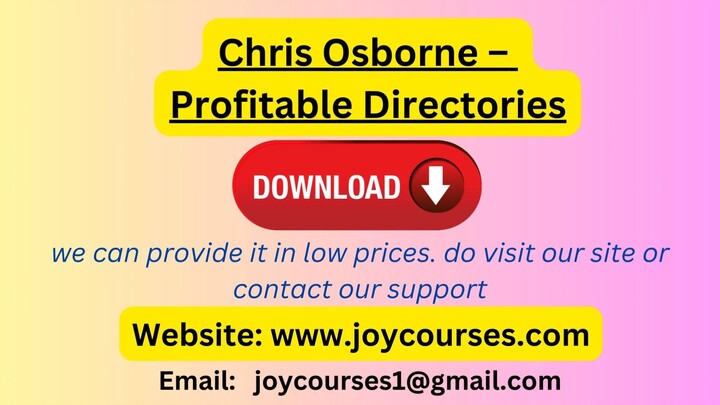 Chris Osborne – Profitable Directories