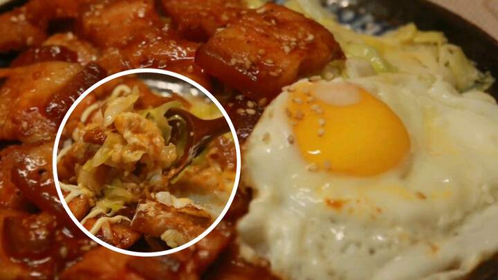 [Makanan]Nasi Daging Panggang Bersaus Kuning Telur yang Super Lezat