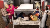 Scary Teacher 3D Animation - Granny Grandpa & Ice Scream  Rescue Mr Meat - Game animation