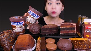 🍫Sweet chocolate dessert😍 이렇게 쫀득하고 달콤한 초코 디저트가 있나..?😆 [Oreo chocolate, Croissant, Cake] Mukbang