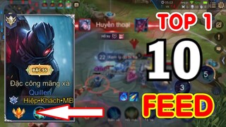 Top 1 Quillen thử thách Feed 10 mạng "Siêu khó"  xếp hạng Rank Bạc bị Team chửi te tua và cái kết