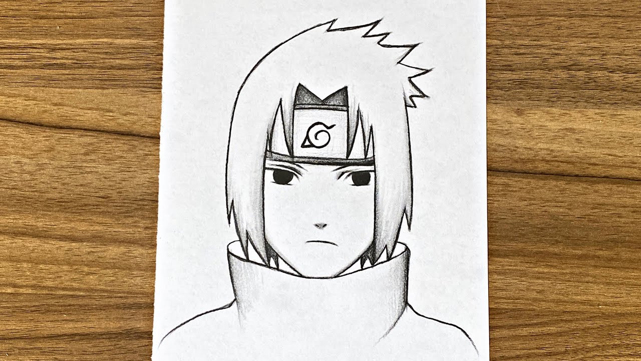 How to draw SASUKE (Naruto Shippuden) step by step, EASY - BiliBili