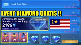 EVENT DIAMOND GRATIS DARI MALAYSIA!! BURUAN COBA SEBELUM DI FIX!! - MOBILE LEGENDS EVENTS