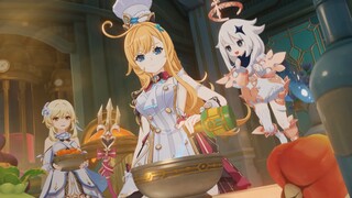 Genshin Impact cutscene - "Final Cooking Showdown" [2K subtitle-free version for girls]