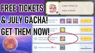 FREE TIME INVITATION TICKETS AND JULY GACHA!