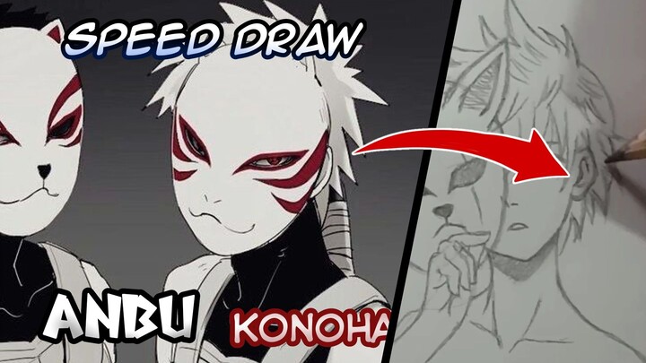 Menggambar Anbu Konoha (ninja berdarah dingin)