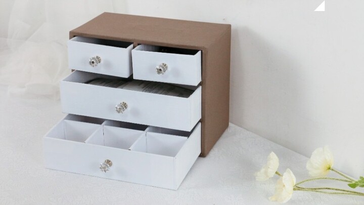 Don't throw away the milk carton, transform it into a practical multi-partition, multi-drawer combin