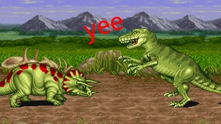 pertarungan dinosaurus yee