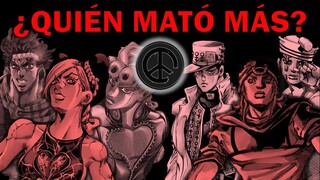 ¿CÚANTAS VICTIMAS tiene cada JOJO?