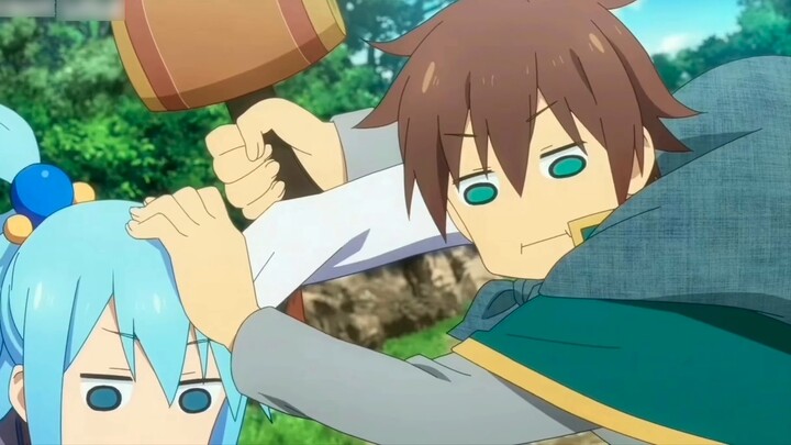 Aqua thought Kazuma was secretly comforting himself.