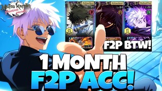 MY F2P ACCOUNT 1 MONTH LATER! MY F2P LUCK HAS BEEN CRAZY, FULL ACC SHOWCASE - JJK: Phantom Parade