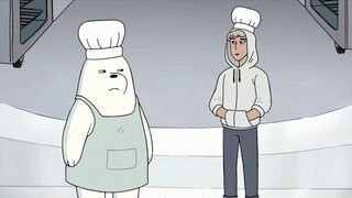 [We Bare Bears] Polar Bear's cooking skills are inferior to...