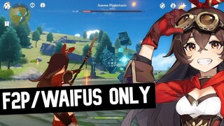 Genshin Impact│F2P/WAIFUS ONLY vs Anemo Hypostasis