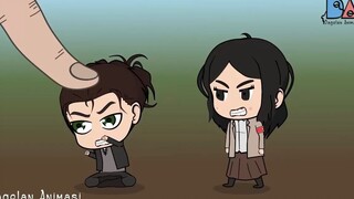 Chibi Attack On Titan Vs Finger - Eremika - Pieck - Aot Animation