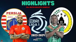 Persija vs PSS Sleman BRI Liga 1 2023 Full Match Realistic Gameplay eFootball PES 2021