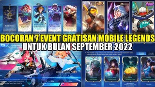 BOCORAN 7 EVENT GRATISAN MOBILE LEGENDS BULAN SEPTEMBER 2022!! ULTAH KE 6 MLBB & EVENT THE ASPIRANT