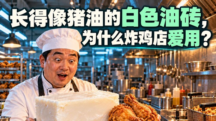 Why do fried chicken restaurants love using those white oil bricks that look like lard?