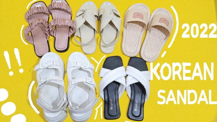 SHOPEE HAUL KOREAN SANDAL LUCU DI 2022 | REKOMENDASI BANGETT