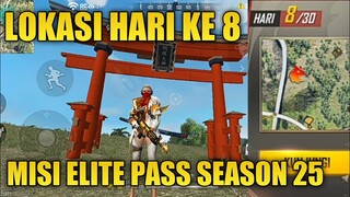 LOKASI PETA HARTA  HARI KE 8 MISI ELITE PASS SEASON 25