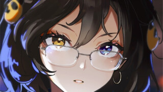 戴一手金丝眼镜！