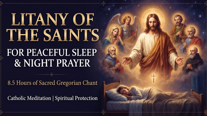 8.5 Hours of Sacred Gregorian Chant for Peaceful Sleep | Litany of the Saints for Night Prayer