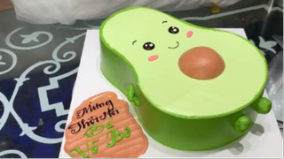Làm bánh kem quả bơ 3D, bánh kem heo mini _ make a avocado cake ,pig cake