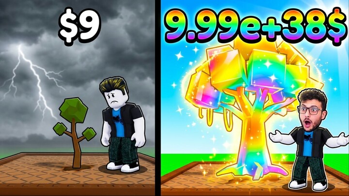 بدأت بـ 0 دولار ووصلت لـ 9.99e+38$ دولار في روبلوكس Greedy Growers! 💸🚀