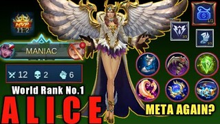 World Rank No.1 Alice Gameplay by ᴊᴇʟɪ Mobile Legends Bang Bang