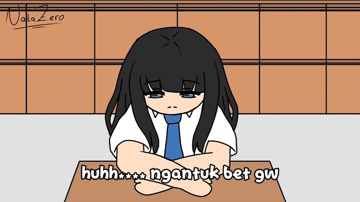 POV: Niatnya cuma kedip semenit, eh bablas bobok siang di kelas...