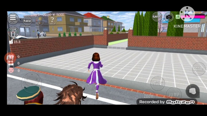 Sakura School Simulator Toons Mio Cat Butler Robot Monster Run