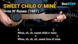 Sweet Child O Mine - Guns N' Roses (Easy Guitar Chords Tutorial with Lyrics)