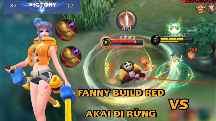 FANNY MLBB BUILD FULL RED GẶP NGAY BRO CẦM GẤU ĐI RỪNG