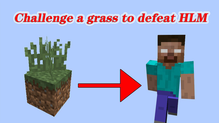 [Gaming]A block of grass vs. Herobrine in Minecraft (HIM)