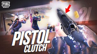 1vs4 CLUTCH with PISTOL FULL AUTO😱 - PUBG MOBILE | SOLO vs SQUADS