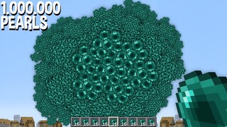 I THROWED 1.000.000 a MILLION ENDER PEARLS at a TIME in Minecraft ! WHAT HAPPENS ?