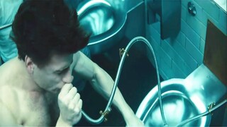 He Wakes Up To Find The Room Full Of Water , So He Is Forced To Use Toilet To Breathe