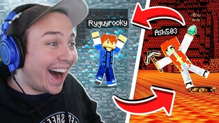 Minecraft, but we swap places every 30 seconds...