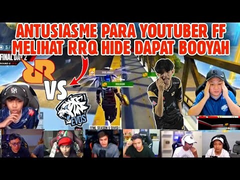 AKHIRNYA YG DITUNGGU-TUNGGU || REAKSI YOUTUBER FF MELIHAT RRQ HIDE AKHIRNYA BOOYAH FFML FINAL DAY 2