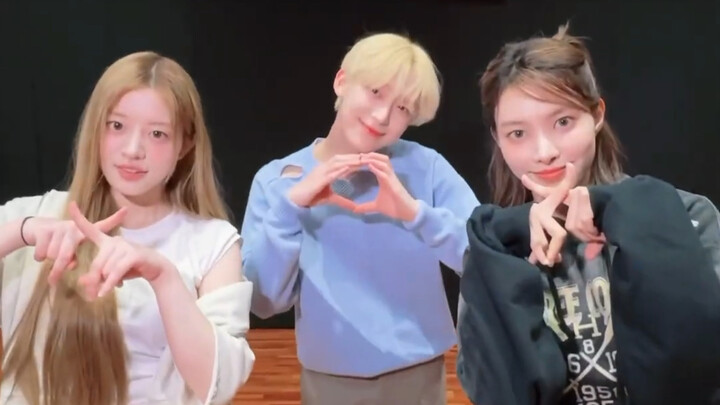 YUNAH x MINJU x Senior Kim Seon-woo   Tantangan XO 💗