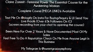 Claire Zammit Course Feminine Power The Essential Course for the Awakening Woman download