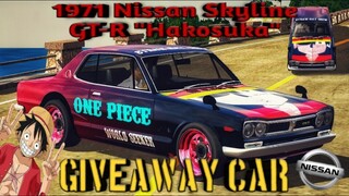 Car Parking Multiplayer | 1971 Nissan Skyline GT-R | One Piece "Luffy" Wrap | GiveAway Car