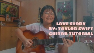 Love Story Guitar Tutorial || (Super Easy Chords!!!) Strumming Pattern