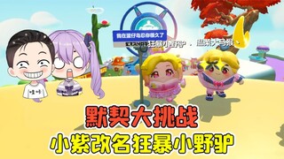 蛋仔派对 -默契大挑战？上小紫账号改名,以后请叫她野驴姐姐！